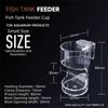 Acrylic Fish Feeder Ring Fixed-Point Wall-Mounted Aquarium Feeders Ring Transparent Fish Tank Food Dispenser