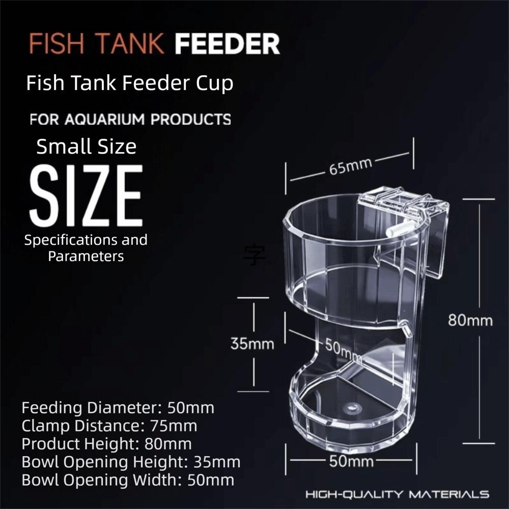 

New Acrylic Fish Feeder Ring Transparent Fixed-Point Aquarium Feeders Ring Wall-Mounted Fish Feeder Tray for Baby Fish Shrimp