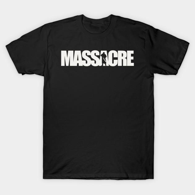 

Men Black Print T-shirt Massacre - The Face No-Cut Transfer Paper Print Cotton Tshirt 3XL чёрный