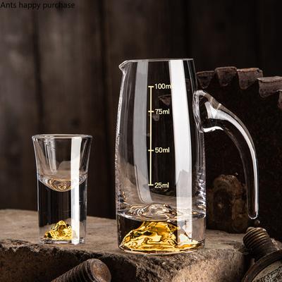 Crystal Glass White Wine Glass Set Portable Travel Wine Set Flagon Wine Dispenser Hip Flasks Shot Glass Drinkware Set with Bag