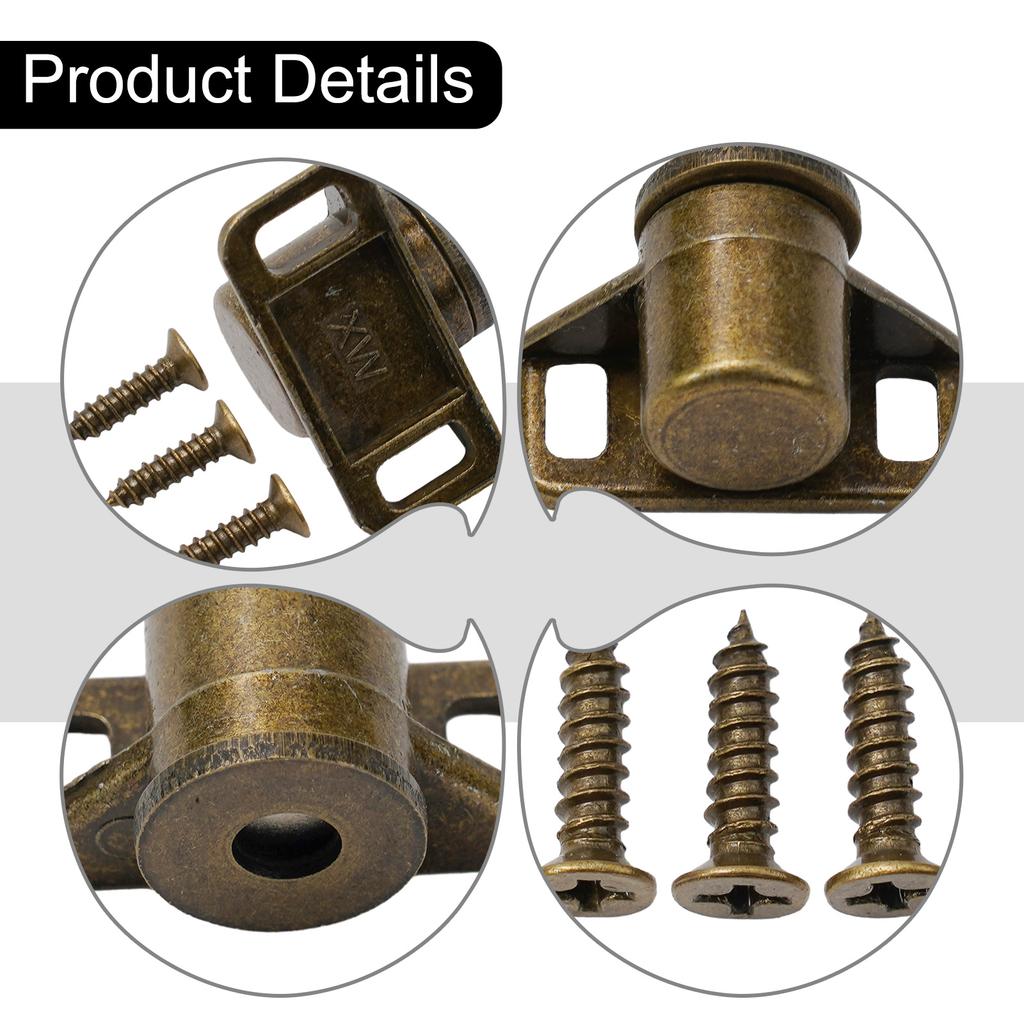 Cabinet Catches Circular Door Latch Magnetic Furniture Door Stopper Magnetic Furniture Door Stopper Zinc Alloy Hardware