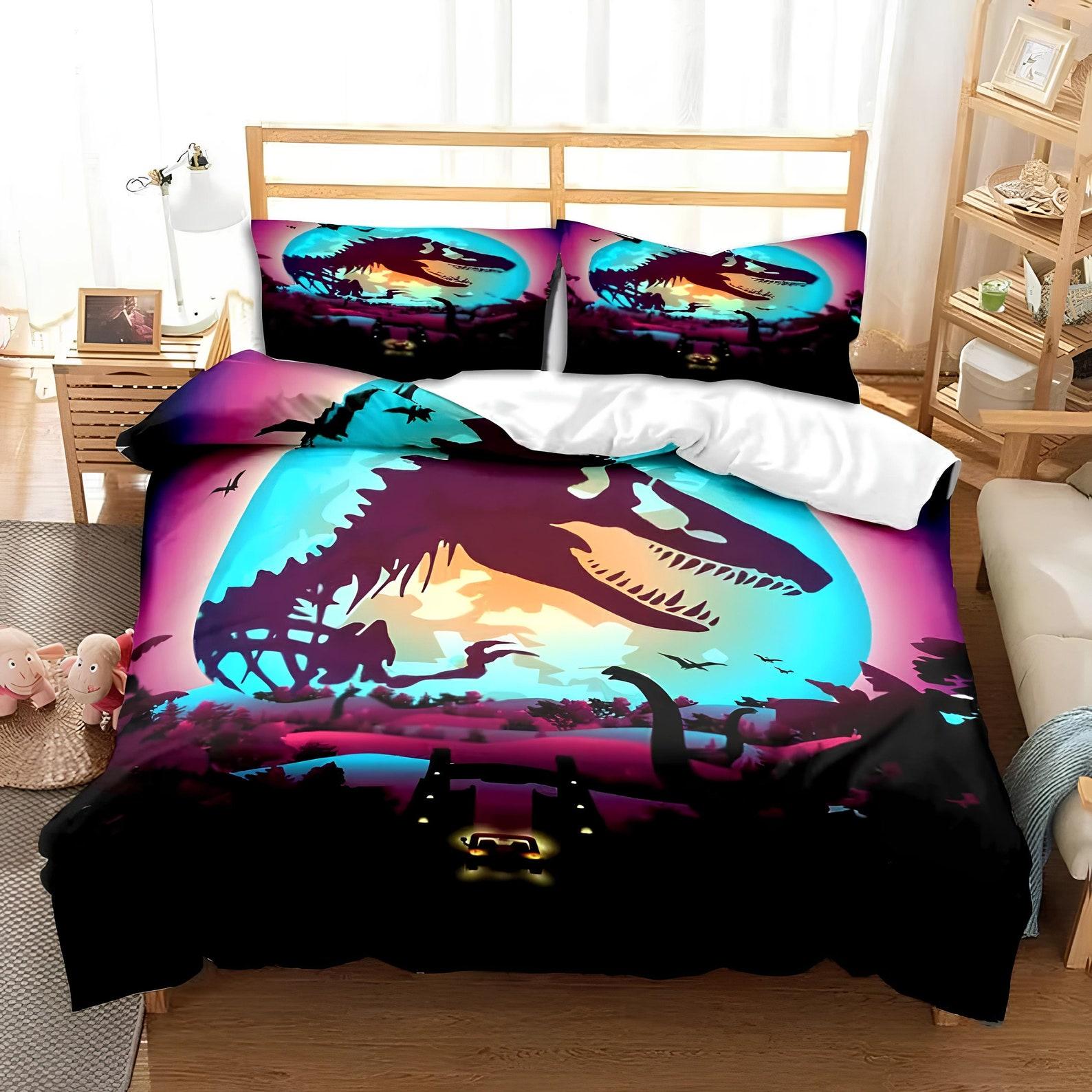 Jurassic Park Duvet Cover Set: Dinosaur Bedding, Custom Bedding 135x200cm