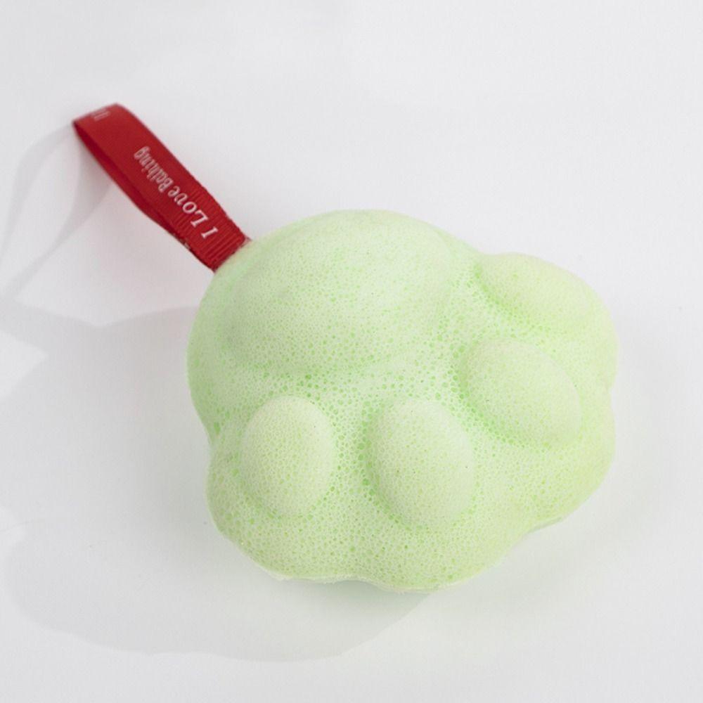 Soft Baby Bath Sponge Scrubbing Cartoon Washes The Earth Cat's Paw Shower Balls  Home