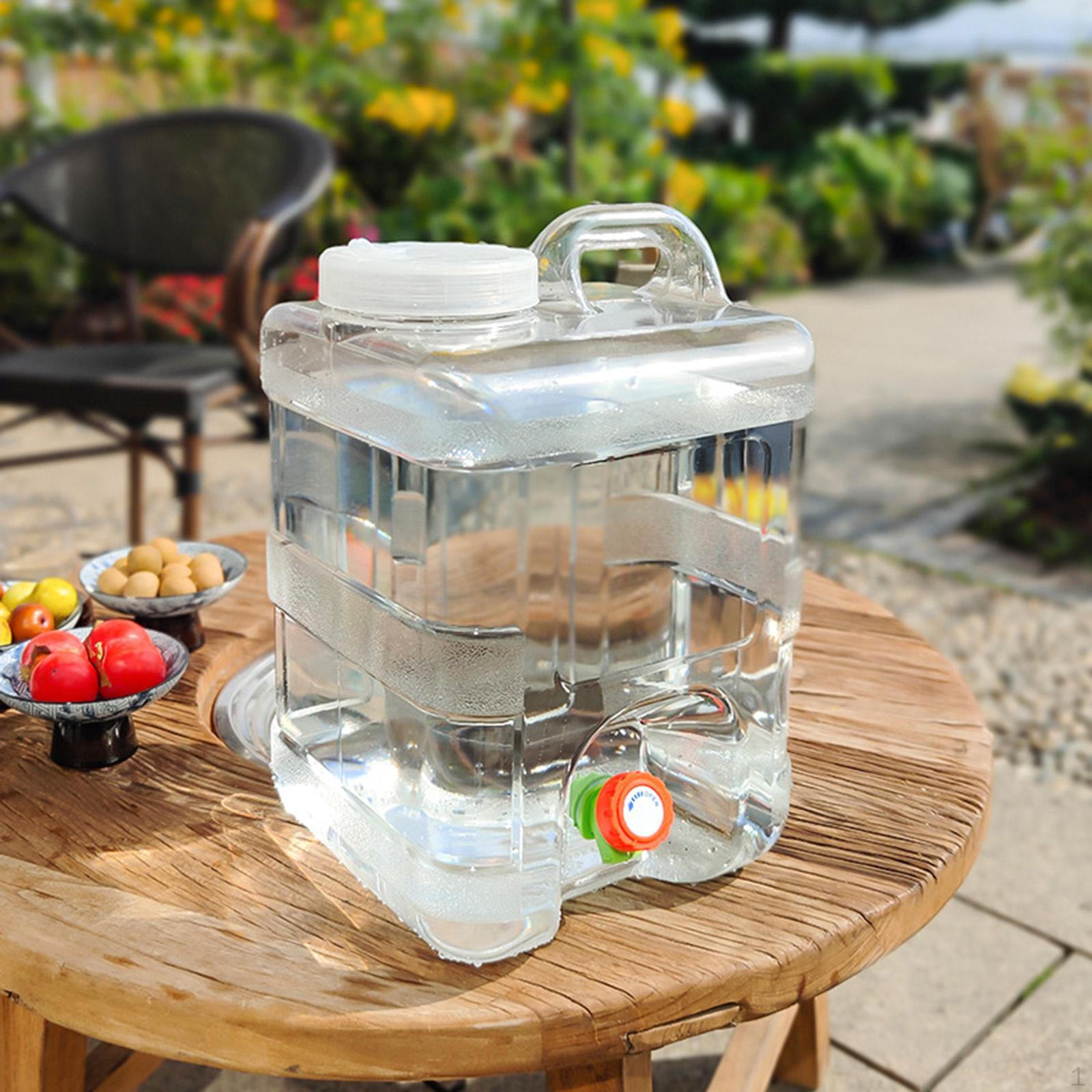 

Water Container Drink Dispenser 15L Multipurpose with Wide Filler Opening Lid and Handle чистий