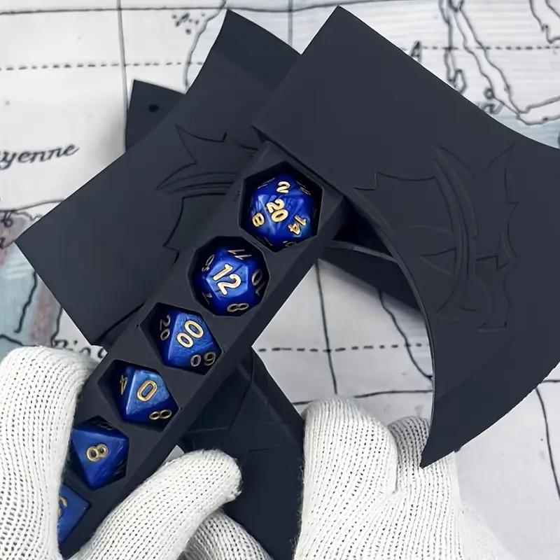 Tomahawk Würfelaufbewahrungsbox Kommt mit einem Satz Würfel, 22mm Standard Polyedrisches Würfelset, Ideale Tischspielzimmer Dekoration