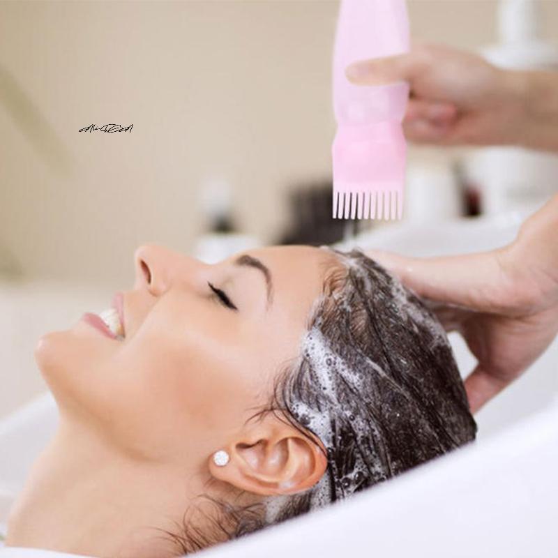 1 szt. 170 ml Plastikowa butelka z aplikatorem do wyciskania na olej do włosów, farbę, szampon do koloryzacji włosów, do czyszczenia na sucho, fryzjerska