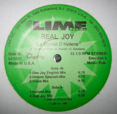 12inch Record REAL JOY La Danse DHelene LI1051 LIME INC 1995 US Dance Electronica Used