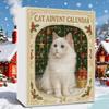 2D 2025 Cat Christmas Countdown Calendar with 24 Pendant 24 Days Christmas Countdown Calendar for Kids Boys Girls Adult Gifts