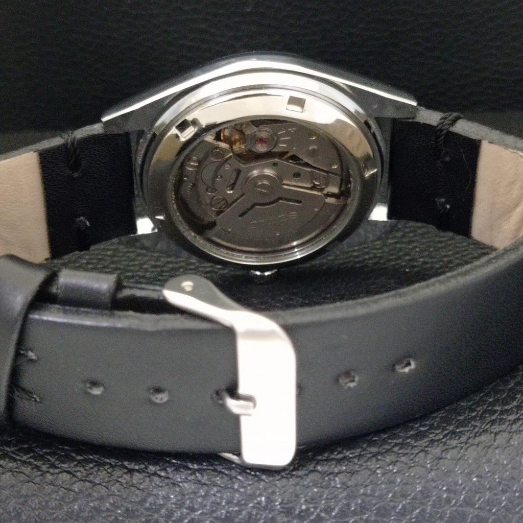 REFURBISHED VINTAGE SEIKO 5 AUTOMATIC 6309A JAPAN MENS BLACK WATCH a440850-4 Sk-a440850