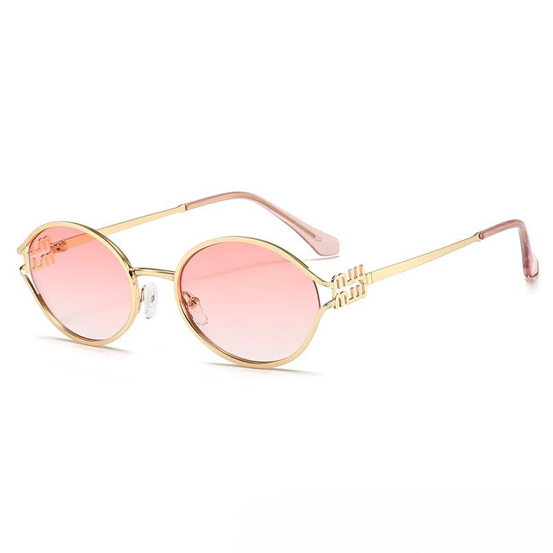 Retro Ovale Hule Solbriller Dame Mote Street Photography Trend Allsidige Solbriller Utendørs Reise UV-bestandige Briller