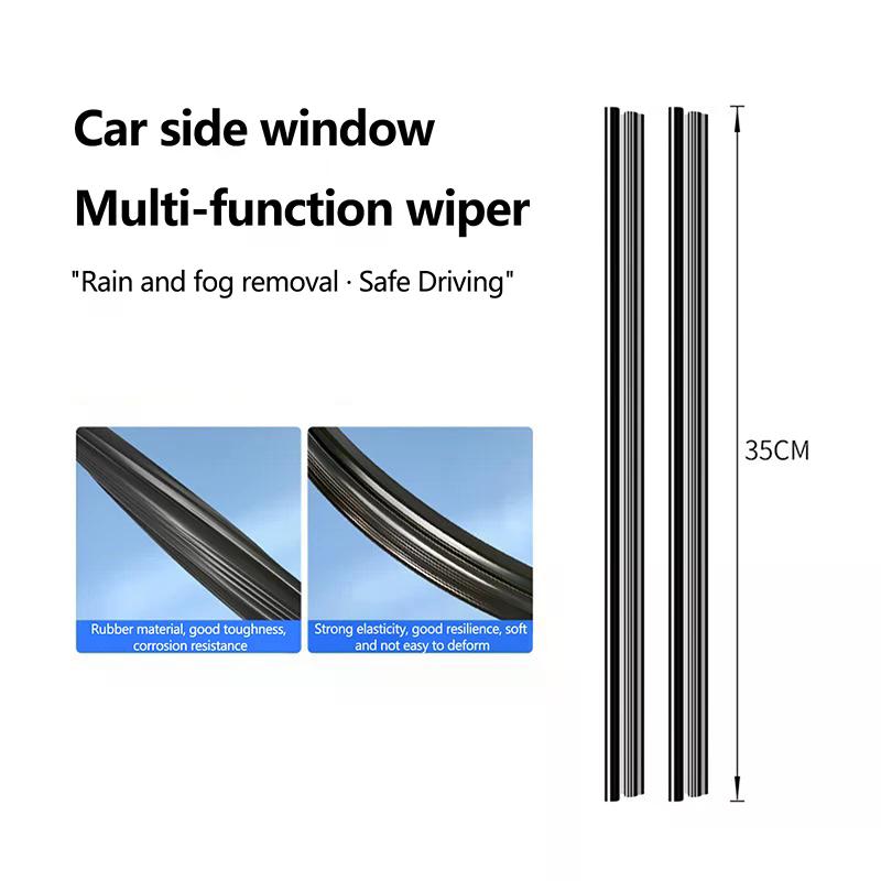 2Pcs Universal Car Side Window Wiper Used To Remove Auto Water Mist Rubber Strip Windows Cleaning Tools Wiper Blade Wiperstrip