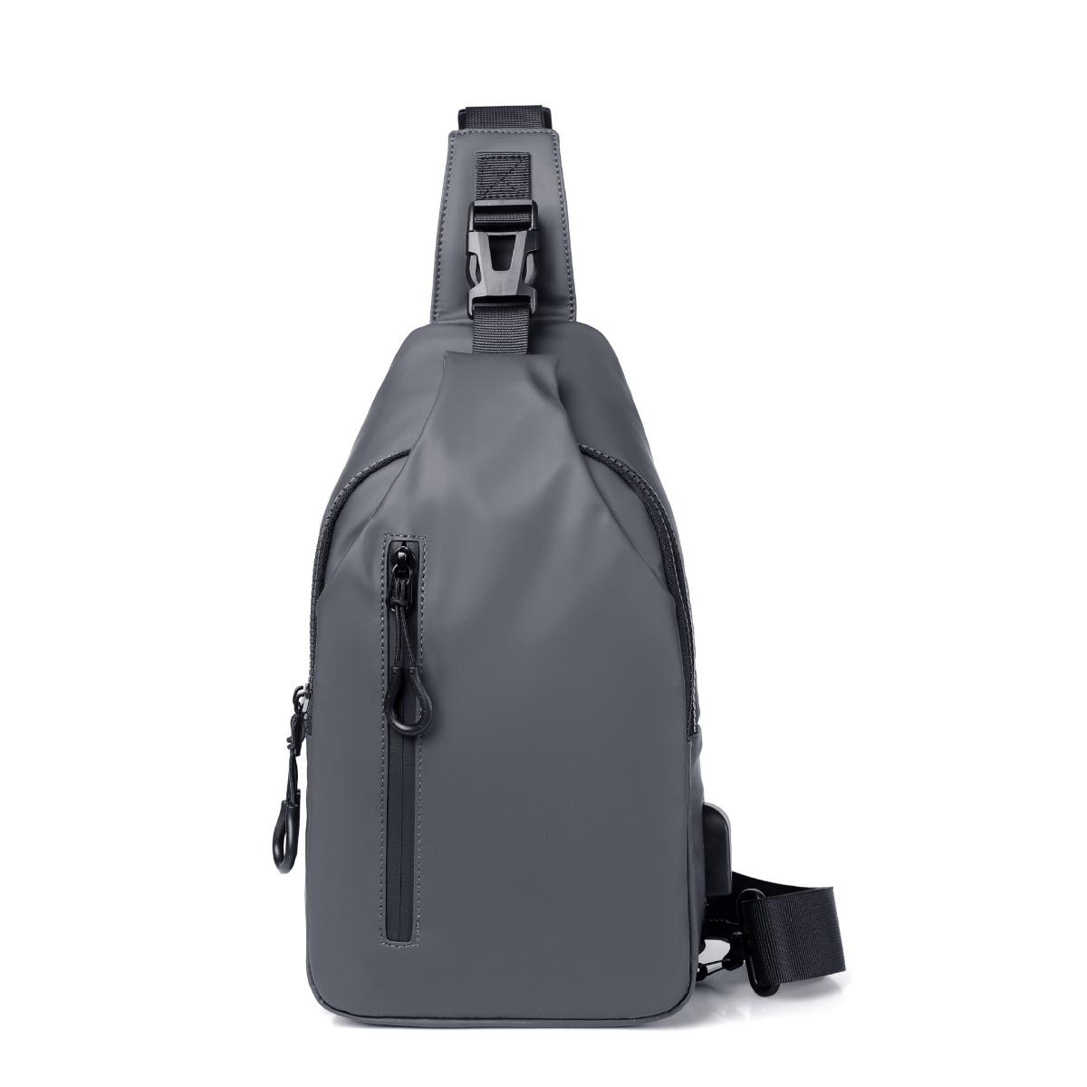 

Men s Chest Bag, Trendy and Fashionable Crossbody Bag, Simple and Large Capacity, Versatile for Daily Commuting, Men s Bag 17*30cm сірий колір
