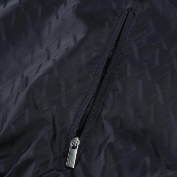 Armani Exchange Full Print Fashion Casual Versatile Zip-Up Hooded Jacket Men Jackets XM001582-AF16628-1UB101