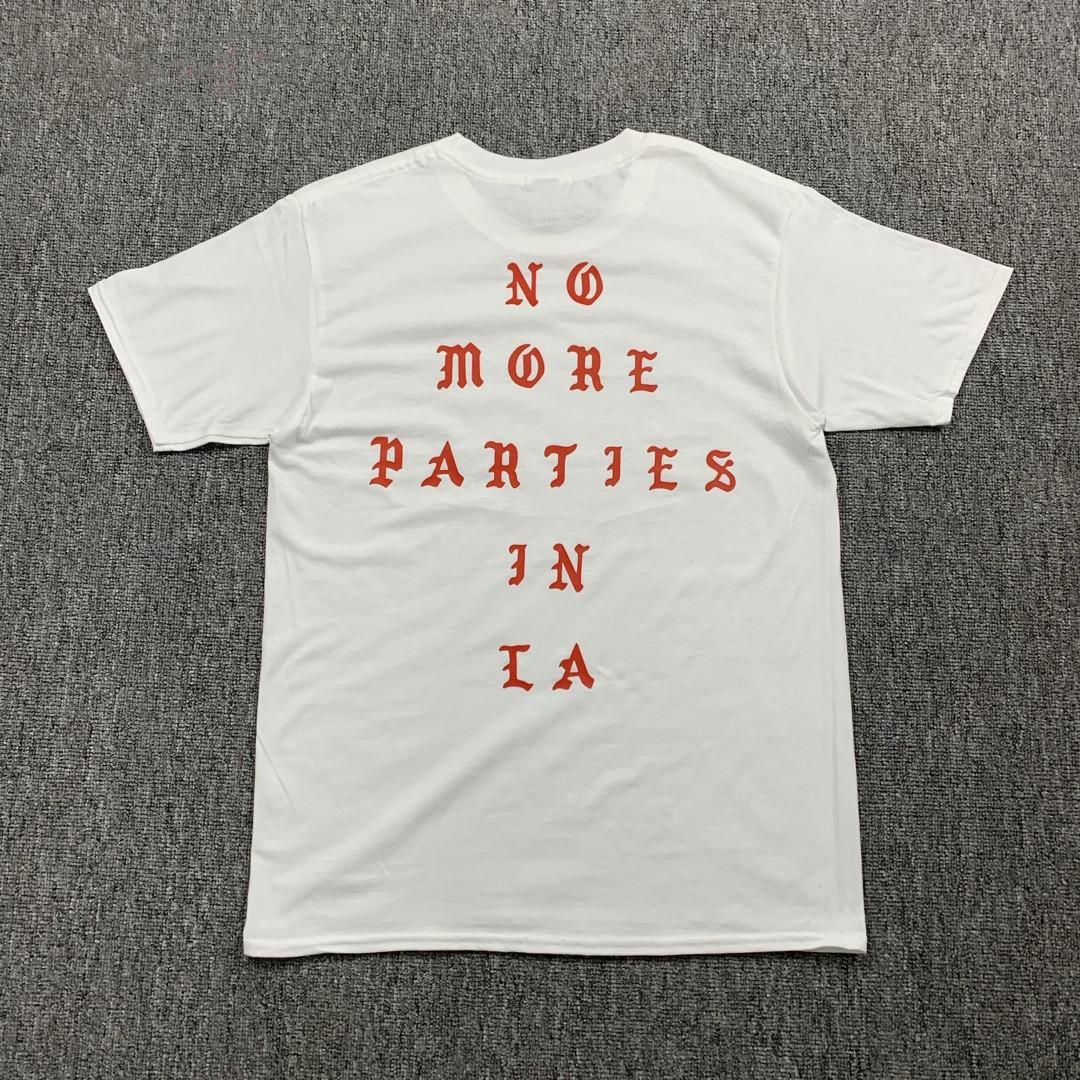 

Новая Hip Hop Футболка Канье Уэст I Feel Like Paul 100% Хлопок Футболки NO MORE PARTIES IN LA Футболки Мужские Женские Футболки Топы S