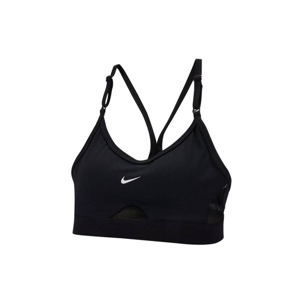 Nike Women's Dri-FIT Indy Light Support Sports Bra Black White CZ4463-010