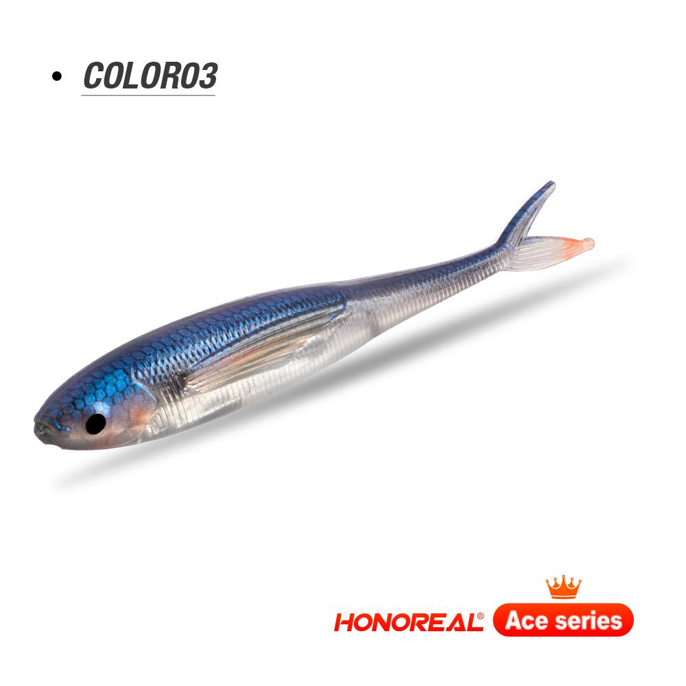 HHONOREAL 100mm 12g Floating Soft Plastic Fishing Lures Artificial Pinfish Lure with Inner Laser Color