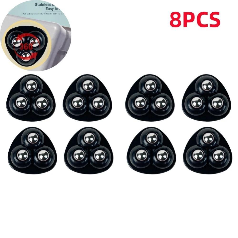 Self Adhesive Caster Mini Swivel Wheels Universal Stainless Steel Wheel 360° Rotation Pulley for Furniture Trash Can Bins