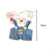 3 Pieces Mini 6 inch Doll Clothes Set Hat for Pendant Age 57 810 Kids Colorful T suit