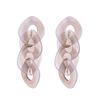 Statement Acrylic Long Link Chain Drop Earrings for Women Brincos Vintage Big Resin Geometric Dangle Earring Fashion Jewelry