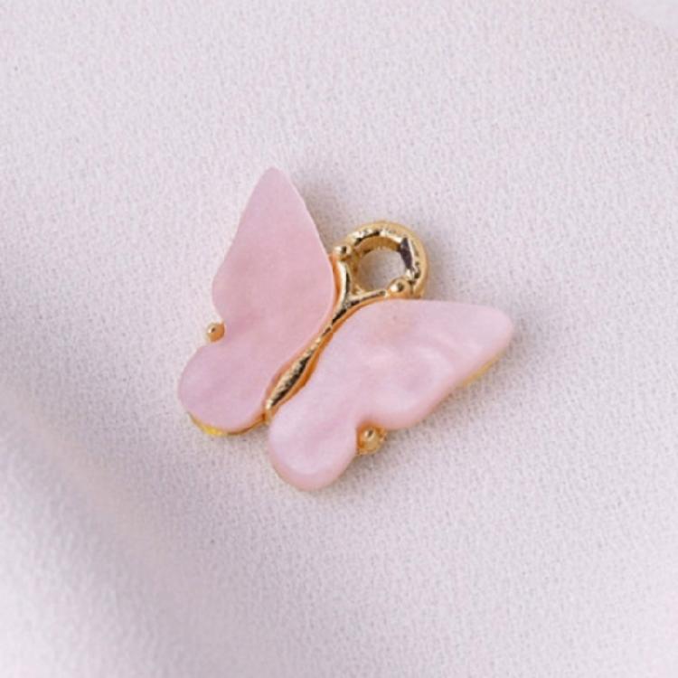 Vibranting Color Butterfly Pendant Necklace With Adjustable Chain Portable Sturdy Acrylic Jewelry Accessory for Girls