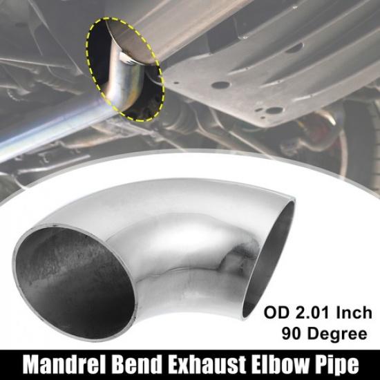 1pcs OD 2  90 Degree Mandrel Bend Elbow Stainless Steel Bend Exhaust Tube