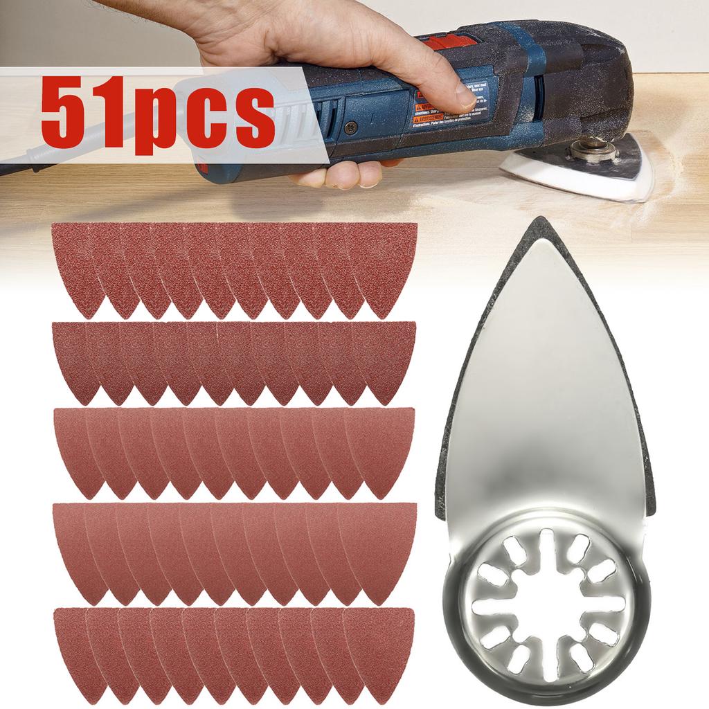 Buy Grit Sandpaper Kit Sanding Sheet Stainless Steel Finger Sand 51pcs Set 50mm 60 80 120 180