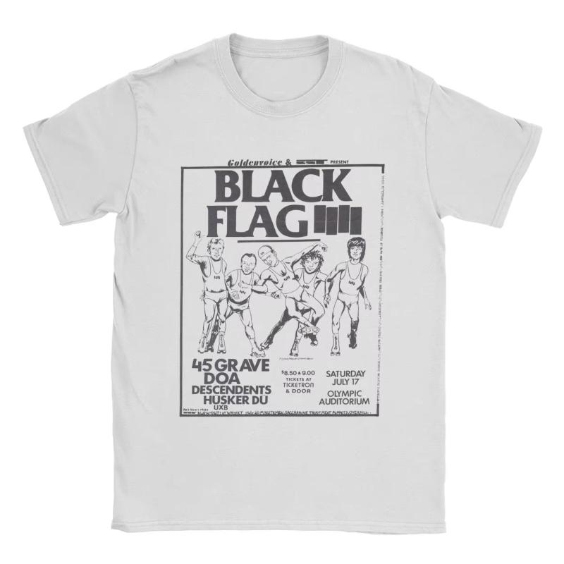 Black Flag Živá trička Pánská Dámská Amerika Vtipná Čistá bavlna Trička Kulatý výstřih Krátký rukáv Trička Letní topy