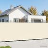 Balcony Privacy Screen 180 X 200 Cm Fabric with PU Coating Cream