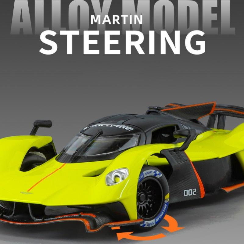 1/24 Aston Martin Valkyrie Alloy Sports Car Model Diecast Metal Track Racing Vehicles Car Model Simulation Sound and Light Childrens Toy Gift