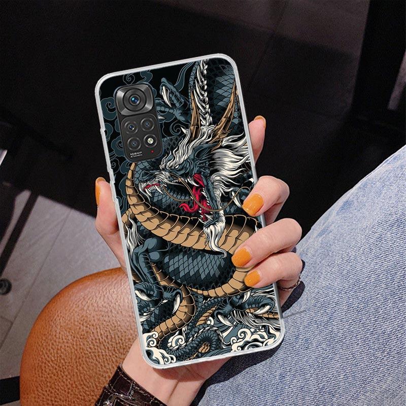 Asian Dragons Animal Tattoo Phnoe Case for Phnoe Case for Xiaomi Redmi Note 15 14 14S 13 Pro Plus 12 12S 11S 11E 10S 10 11T 5G U