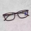 2 European and American Fashionable Reading Glasses, Lightweight Anti Blue Light and Anti Eye Fatigue Reader, Suitable for Both