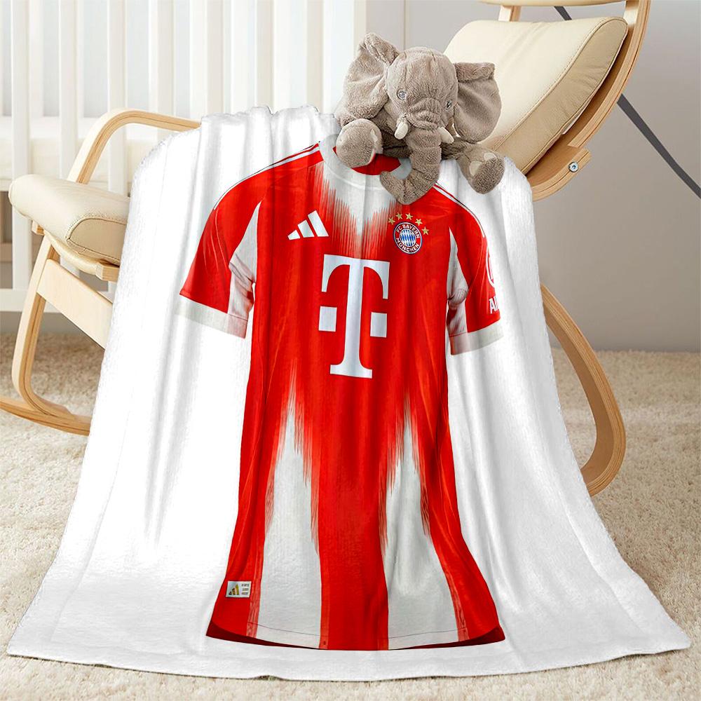 Bayern Munich Blanket Durable Comfort Suitable for Bed Livingroom Bedding Four Seasons Universal Digital Print Birthday Christmas Gift Blanket