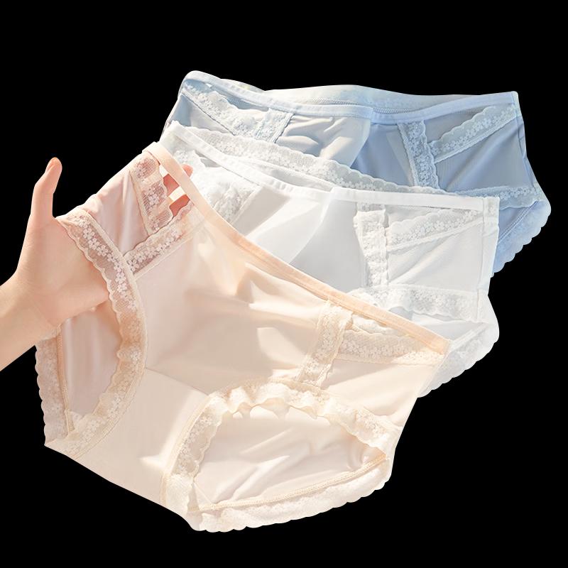 MaoRen 2025 New Style Women's Sexy Lace Briefs 3-Pack