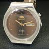 USED VINTAGE ORIENT CRYSTAL AUTOMATIC JAPAN MENS ORIGINAL DIAL WATCH A702252-5 R123-a702252