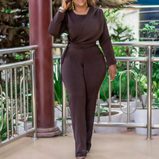 Dámské jednobarevné šaty na jedno rameno OL na banket a africký overal