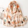 Spain Fashion Daisy Floral Tassel Viscose Shawl Scarf Lady Print Soft Pashmina Stole Wrap Snood Bufandas Muslim Hijab Sjaal