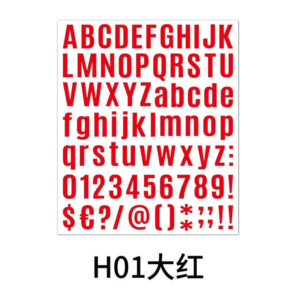 Bold Letter Sticker 1 Inch Combination Water Cup Creative Hand Account