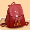 Backpack for Women New Soft Leather Middle-aged Women's Backpack Large Capacity Mother Schoolbag Light Travel Bag