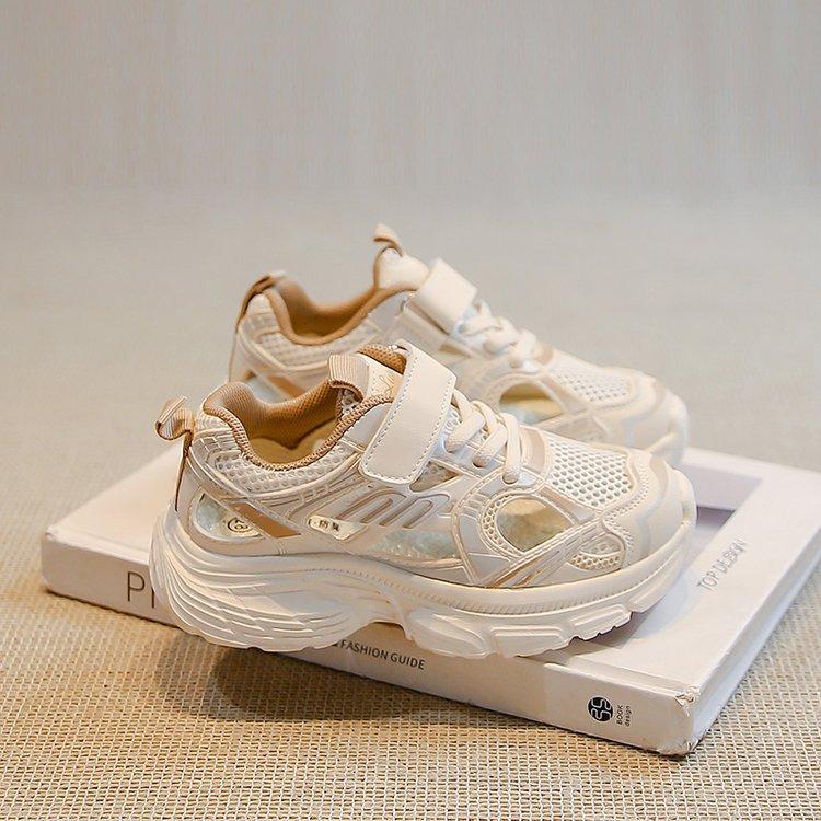 

Children s net shoes 2025 summer new boys sports sandals girls hollow breathable dad shoes girls casual shoes 38 хаки