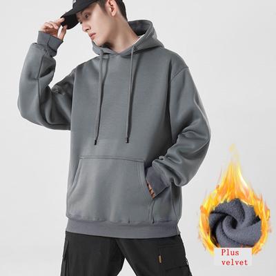 Polar Büyük Boy Kapüşonlular Erkekler Rahat Katı Pamuk Erkek Kazak Sonbahar Kış Sıcak Erkekler için Hoodie