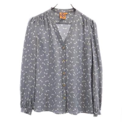 Silk Overall Handle Long Sleeve No Color Shirt 2 Gray Women Used