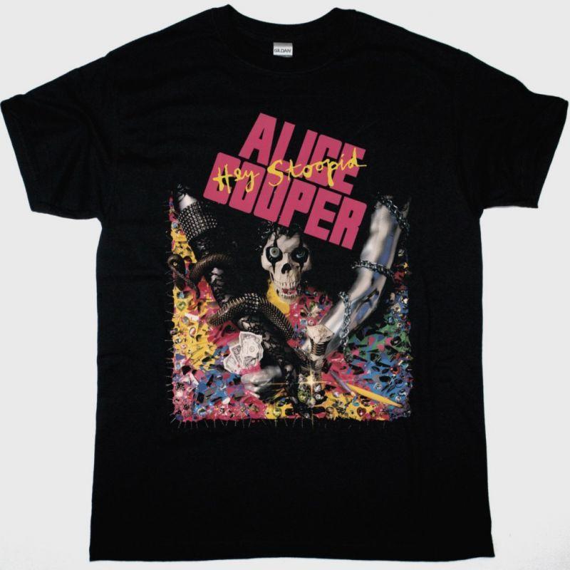 ALICE COOPER HEY STOOPID NEW BLACK T SHIRT S