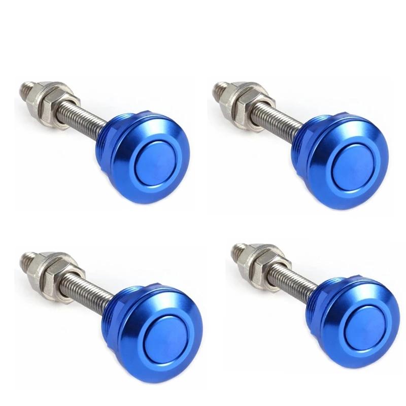 22mm 1Pc/4Pcs Universal Car Push Button Bonnet Hood Pins Kit Aluminum Quick Release Latch Bumper License Plate Lock Clip