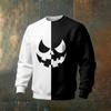 Men's Halloween Graphic Neck Long Sleeve Sweatshirt Casual Pullover