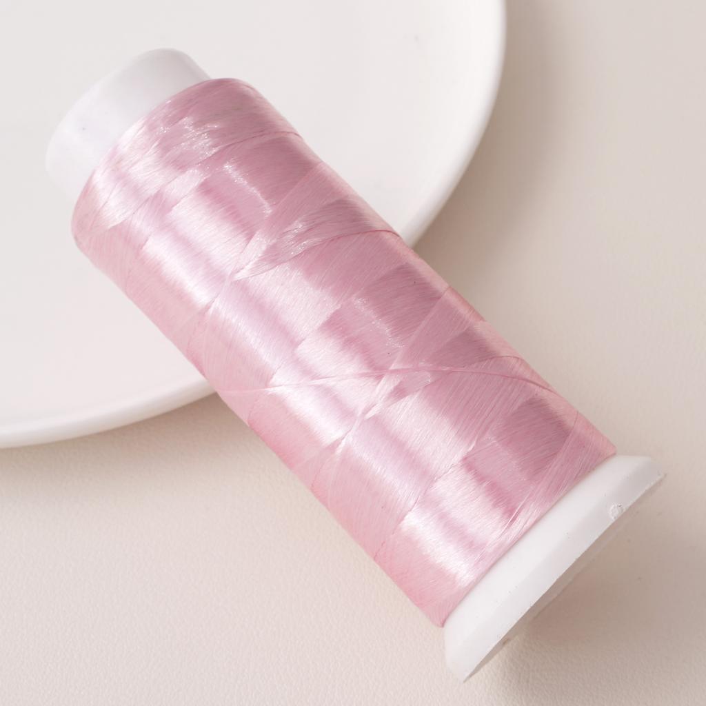 Fil polyester sans nœuds, 1 200 mètres, fil floral enveloppé de velours, pour la fabrication de bracelets, colliers et bijoux