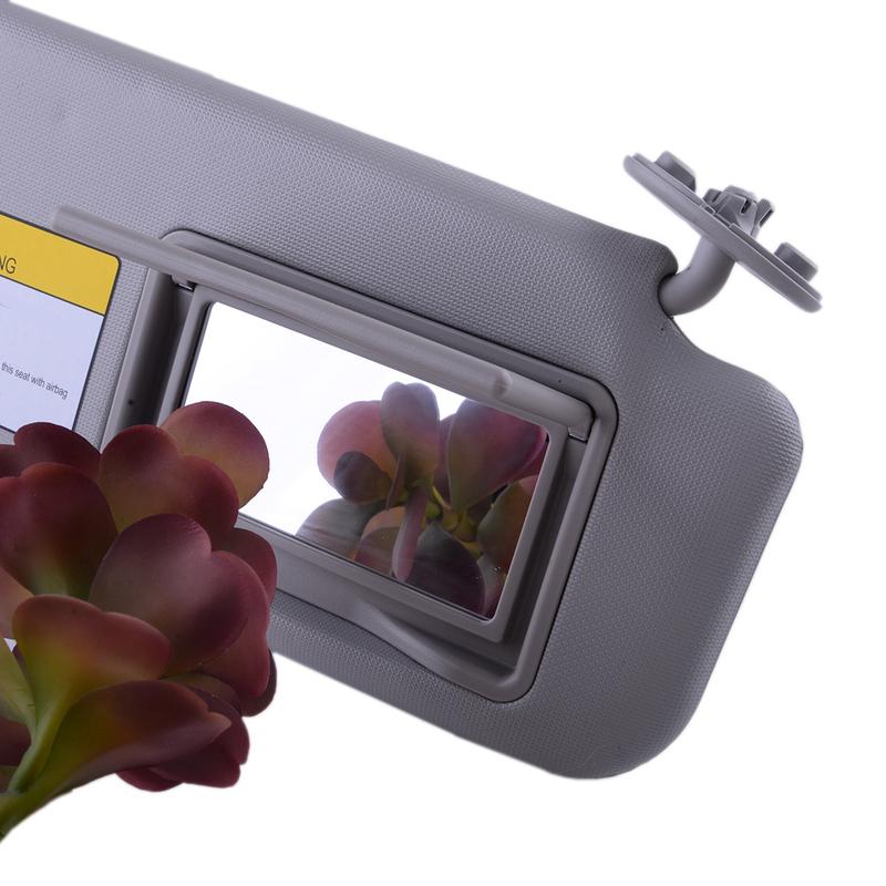 Car Front Right Sun Visor Sunshade With Mirror Fit for Toyota Corolla 2014 2015 2016 2017 2018  Grey