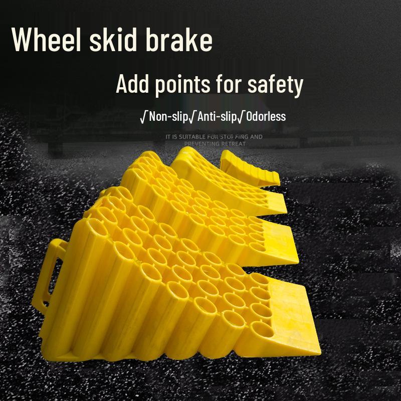 Anti-Roll Large PVC Truck Wheel Chock - Triangle Skid Stopper