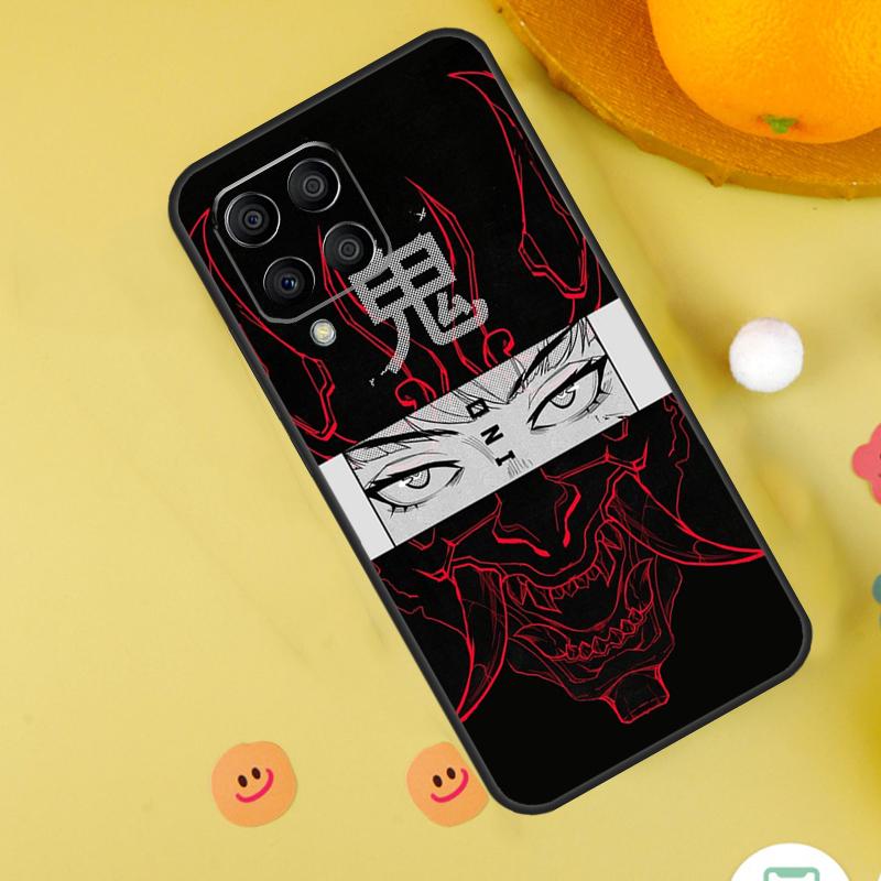 Japanese Hannya Oni Mask For Samsung Galaxy M54 M34 M14 M12 M32 M52 M53 M33 M13 M20 M21 M51 M15 M55 M31s M30s Case