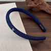 Retro New Bow Denim Blue Headbands for Woman Girl Temperament Hair Band Thin Hair Hoop Female Fashion Versatile Hair Accessories