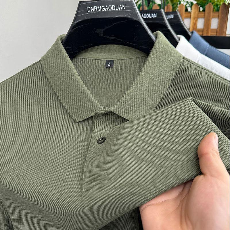 

Мужская рубашка ПОЛО Высококачественная с коротким рукавом Повседневная Деловая Мужская из чистого хлопка Ведущая футболка Мужская 4XL